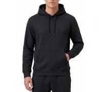 RIPT Men's Fleece Pullover Hoodie Soft Hooded Sweat Top with Pockets and Drawstrings Long Sleeves Casual Sweatshirt for Gym & Loungewear (Black, XXL)