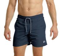 RIPT Men's Performance Essentials Quick Dry UV 50 Sun Protection Swim Shorts Trunks, Navy, M