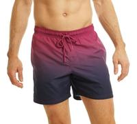 RIPT Men's Performance Essentials Quick Dry UV 50 Sun Protection Swim Shorts Trunks, Pink Dip Dye, S