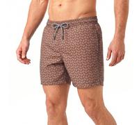 RIPT Men's Swim Shorts Quick Dry UV 50, Orange Swirl Print, XXL