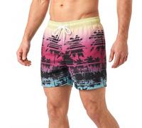 RIPT Men's Swim Shorts Quick Dry UV 50, Pink, L
