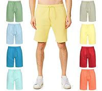 RIPT Performance Essentials RCSHO765 Mens Soft Touch Loungewear Sweatpants Joggers Jog Shorts, Yellow, Small, RCSHO765_YELLO_S