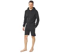 RIPT Performance Men's Pyjamas Hooded Top and Short Loungewear Set, Charcoal, L