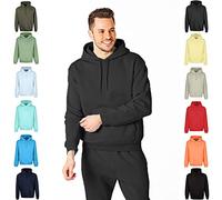 RIPT RCSWT763 Men's Hooded Soft Touch Loungewear Hoodie Sweatshirt Top, Charcoal, XL
