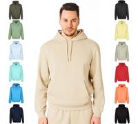 RIPT RCSWT763 Men's Hooded Soft Touch Loungewear Hoodie Sweatshirt Top, Sand, L
