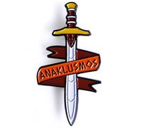 Riptide Sword Pin Badge Anaklusmos for Percy Jackson Fans, Large 2.5 Inches