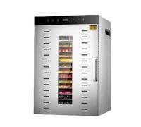 RIQHTIK Commercial Food-Dehydrator Machine, 10/12/16 Stainless Steel Trays, with Digital Adjustable Timer & Temperature for Jerky, Herb, Meat, Beef, Fruit, Dog Treats and Vegetables,16Layer
