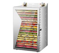 RIQHTIK Commercial Food-Dehydrator Machine with Trays, Large Food-Dehydrator for Food Dryer Dehydrator,Stainless Steel Fruit Dehydrator for Jerky, Meat, Beef, Herbs,18 Layer