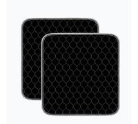 RIQINXIN Absorbent Reusable Seat Protector Pads 2Pcs Waterproof Incontinence & Bedwetting Chair Pads Washable Underpads for Adults Elderly (Bed Wheelchair Sofa) Quilted Chuck Pads 21x22in Black