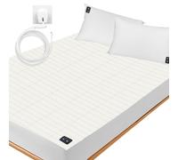 RIQINXIN Conductive Grounding Bed Sheet with Silver Earthing Sheet Grounding Mat Organic Cotton Sleep Therapy (137x190cm) Beige