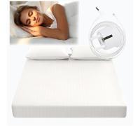RIQINXIN Grounding Fitted Sheet Double Size Grounding Bed Sheet with 10% Silver Fiber & 90% Organic Cotton Natural Wellness and Healthy Earth Energy Mat (White-135x190x35cm)
