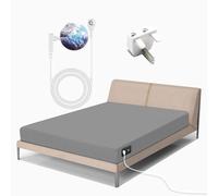 RIQINXIN Grounding Fitted Sheet Improve Sleep 90x190x35cm Double/Euro Grounding Mat Earthing Sheet with 90% Organic Cotton + 10% Pure Silver Fiber, Gray