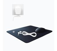 RIQINXIN Grounding Mouse Pad Spill-Proof Stain-Resistant Cloth Gaming Mouse Pad Durable Anti-Fray Edges Black 25X30CM