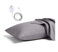 RIQINXIN Grounding Pillowcase Conductive Bedding Pillowcase with Envelope Closure Wrinkle Fade Stain Resistant Pillow Cases Standard Size 50x75cm Grey