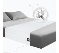 RIQINXIN Silver Fiber Grounding Sheet Soft Earthing Bed Sheet Conductive Grounding Mat Earthing UK with 15ft Cord Organic Cotton Sleep Therapy (99x203cm)