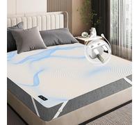 RIQINXIN Silver Fiber & Organic Cotton Grounding Bed Sheet Grounding Mat Earthing UK Natural Wellness Reduced Anxiety Better Sleep Healthy Earth Energy Mat with Natural Conductive Materials 100x200cm