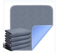 RIQINXIN Super Absorbent Seat Protector Pads Reusable Incontinence Underpads Washable Incontinence Chair Pads Seat Pads Waterproof 21X22In Grey 4Pcs
