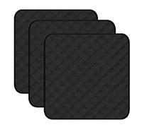 RIQINXIN Waterproof Incontinence Chair Pads Washable Seat Protector Pads for Chairs 3Pcs Incontinence Bed Pads Absorbent Black for Adults 21x22in