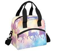 RIRIXING Dream Horse Lunch Tote Bag Horses Reusable Insulated Lunch Box, Suitable for Work Picnics Or Travel