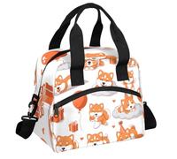 RIRIXING Naughty Dog Lunch Tote Bag Dogs Kids Reusable Insulated Lunch Box, Suitable for Work Picnics Or Travel