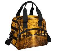 RIRIXING Rustic Forest Lunch Tote Bag Nature Forest Reusable Insulated Lunch Box, Suitable for Work Picnics Or Travel