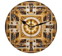 RIRIXING Tribe with Noble Circular Wall Clock Tribe 12 Inch Black Pointer Circular Wall Clock