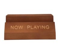 rirue 1 Piece Wooden Vinyl Record Holder Tabletop Now Playing Album Cover Holder Single CD Stand LP Display Shelf Display Stand