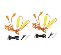 rirue 2Set Ear Plugs Bluetooth Headset for Work, Hearing Protection Suitable for Construction Site and Noisy Environments Orange