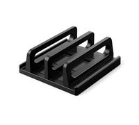 rirue Adjustable Vertical 4 in 1 Dual-Slot Laptop Stand Abs Plastic for Tablet Phone E-Book Desktop Storage Anti Slip