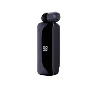 rirue LED Power Digital Display Bluetooth Wireless Headphones Retractable Collar Clip Single Headset Retractable with Wire Easy Install