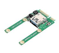 rirue Mini PCI-E to USB3.0 Adapter Card PCIe to USB 3.0 Adapter, Suitable for Notebook Computers