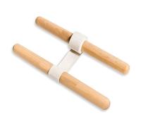 rirue Muscle Stretching Device Ergonomic Wood Handles for Safe Stretches | Wood handles with smooth edges provide secure grip and help keep the spine aligned during stretches for beginners and rehab.