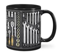 rirue Toolbox Set Mug Funny Coffee Cup for Mechanics Large Capacity Ceramic Tea Mug for Beer Whiskey Water Soup Easy to Use High Guality C