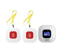 rirue Tuya WiFi Emergency Alert System SOS Call Button Elderly Caregiver Pager for Seniors, Elderly, and Patients Home Use