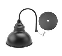 rirue Vintage Wall Sconce Gooseneck Barn Flat Light Industrial Vintage Farmhouse Wall Sconce Outdoor Waterproof (Black)