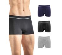 Risalti Bamboo Men's Boxer Briefs 3 Pieces - Men's Underpants More Elastic and Soft than Cotton Boxers, Seamless Underpants and Labels, Comfortable Underwear - Made in Italy, Black, Blue, Grey, L-XL