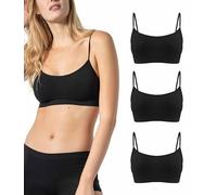 Risalti Bras for Women Wireless Bra 3 Pack - Seamless, Comfort Bralettes for Women, Microfibre, Made in Italy