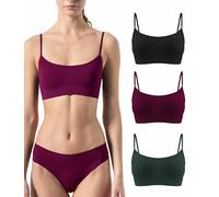 Risalti Bras For Women Wireless Bra Narrow Shoulder 3 Pack - Bralettes For Women Light Support, Women's Bras Microfibre, Seamless Bra, Comfort Bra, Womens Bras, Ladies Bras - Made in Italy