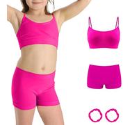 Risalti Girls Bra and Girls Pants Microfibre Set - Girls Bras and Girls Boxers Underwear, Girls Crop Tops and Girls Knickers, Girls Underwear Seamless, Colourful Bracelets Included - Made in Italy