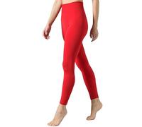 Risalti Gym Leggings for Women Ribbed Ilena - Leggings for Women High Waist, Sports Leggings Elegant, Women's Leggings Microfibre, Seamless Leggings - Made in Italy Red