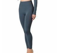 Risalti Gym Leggings for Women Ribbed Ilena - Leggings for Women High Waist, Sports Leggings Elegant, Women's Leggings Microfibre, Seamless Leggings - Made in Italy Graphite