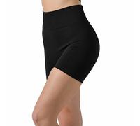 Risalti Gym Shorts for Women Ribbed Ilena - Leggings for Women in Microfibre, Gym Leggings for Women High Waisted, Cycling Shorts Women, Womens Clothing, Women Shorts Seamless - Made in Italy Black