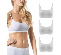 Risalti Wireless Bra for Women - Narrow Shoulder 3 Pack Bralettes With Light Support, Seamless Microfibre, Comfort Design - Made in Italy