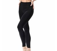 Risalti Women's Black Bamboo Leggings - High Waisted, Seamless, Multi-Sport, Size XXL (28 inches)