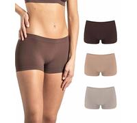 Risalti Women's Microfibre Boxer Shorts 3 Pack - Seamless Knickers Underwear, Breathable Pants, Made in Italy