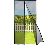 Risareyi Magnetic Fly Screens for Doors 85x200cm, Upgraded Black Mesh Mosquito Net Patio Door Fly Screen Curtain Anti Mosquito with Powerful Magnets & Full Frame Magic Tape