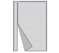 Risareyi Side Opening Magnetic Fly Screens for Doors 100x205cm, Reinforced Grey Fibreglass Mesh, Reversible French Door Fly Screen Curtain Mosquito Net, Anti Mosquito, Keep Bugs Out