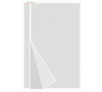 Risareyi Side Opening Magnetic Fly Screens for Doors 105x210cm, Reinforced White Fibreglass Mesh, Reversible Patio Door Fly Screen Curtain Mosquito Net, Anti Mosquito, with Powerful Magnets