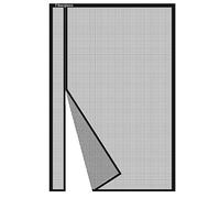 Risareyi Side Opening Magnetic Fly Screens for Doors 160x215cm, Reinforced Black Fibreglass Mesh, Reversible Patio Door Fly Screen Curtain Mosquito Net, Anti Mosquito, Keep Bugs Out