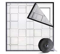 Risareyi Translucent Window Insulation 70x135cm, Grey EVA Insulating Film, Reusable Thermo Cover Curtain Thermal Protection for Winter, Easy to Open for Ventilation